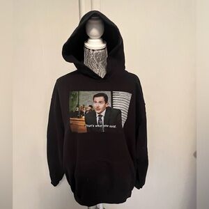 The Office Hoodie Dunder Mifflin Black Sweatshirt Graphic Sz L